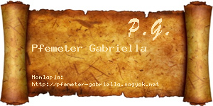 Pfemeter Gabriella névjegykártya